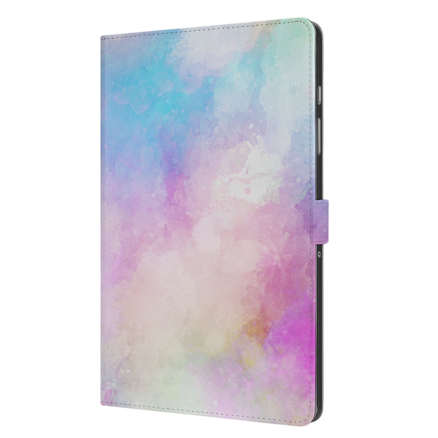 Samsung Galaxy Tab A11 Plus Book Case Hoesje met Standaard Watercolor Light zijaanzicht
