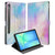 Samsung Galaxy Tab S10 FE | Tab S9 FE Book Case Hoesje met Standaard Watercolor Light voorkant zijzicht