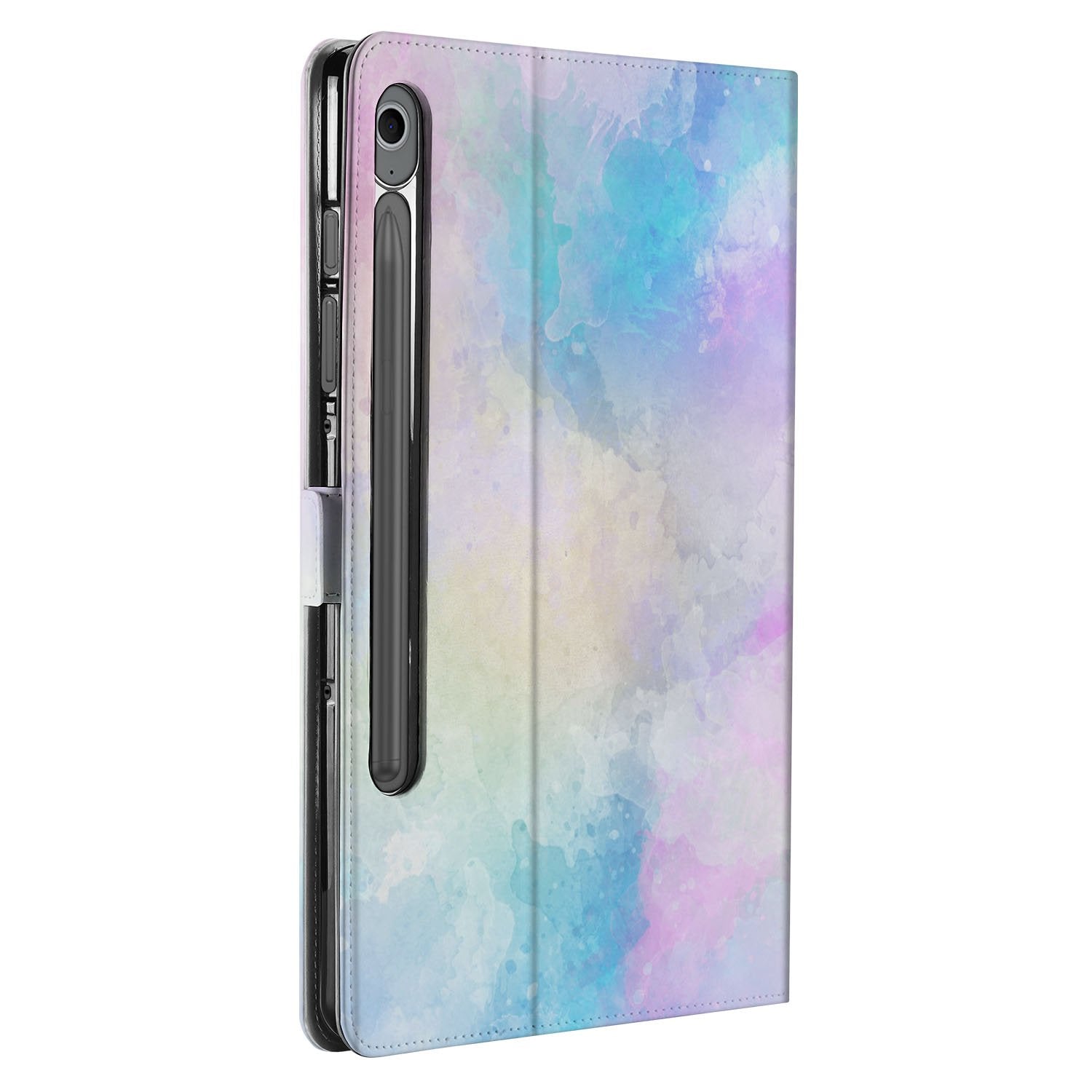 Samsung Galaxy Tab S10 FE | Tab S9 FE Book Case Hoesje met Standaard Watercolor Light voorkant