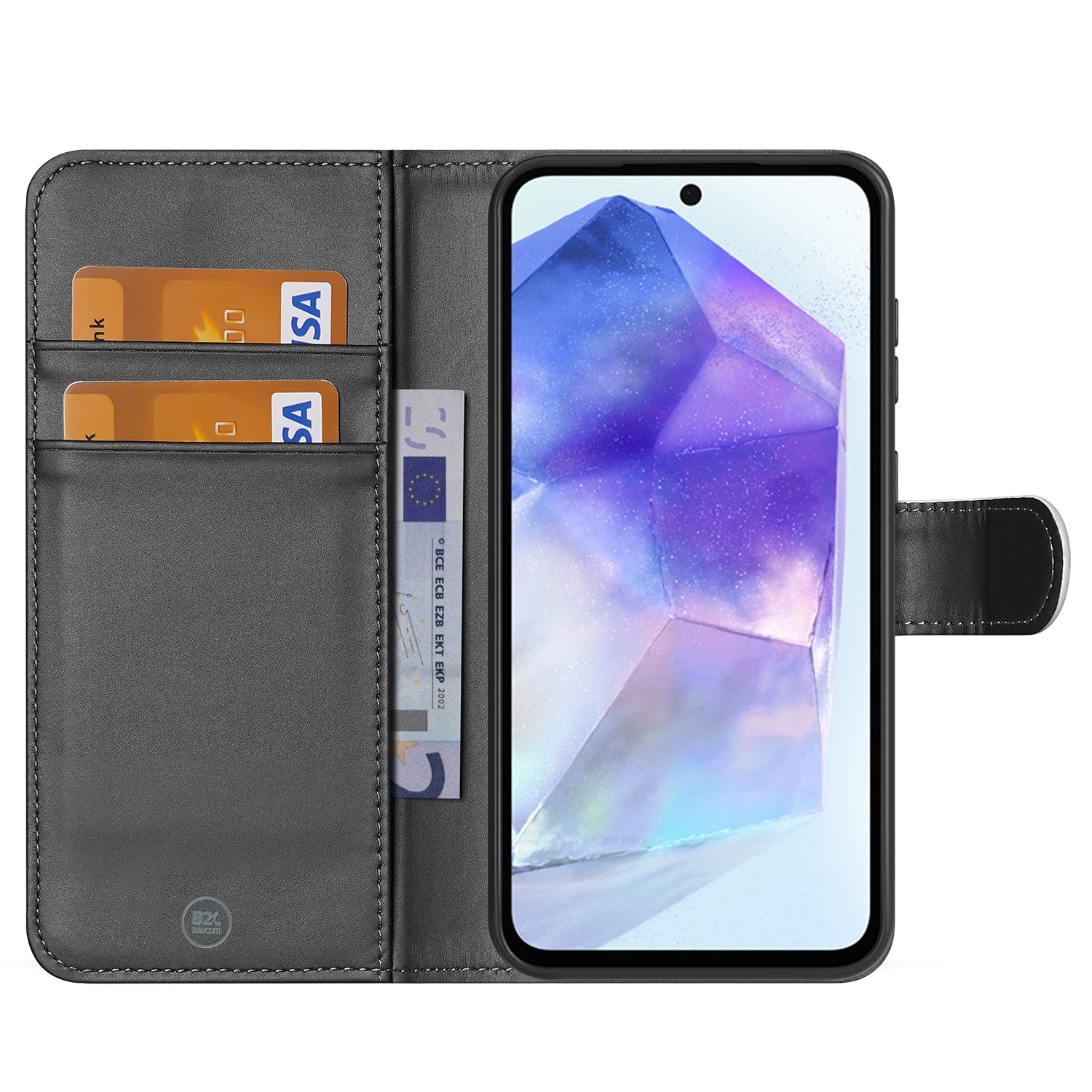 Book Case Telefoonhoesje Geschikt voor Samsung Galaxy A55 Wit met Pasjeshouder