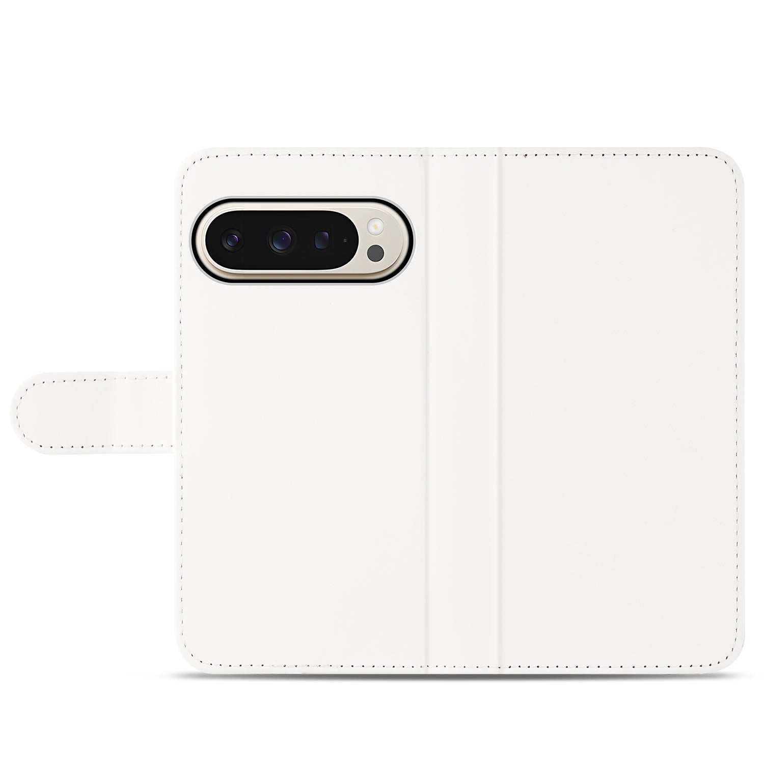 Book Case Telefoonhoesje Google Pixel 9 | 9 Pro Wit met Pasjeshouder white design back