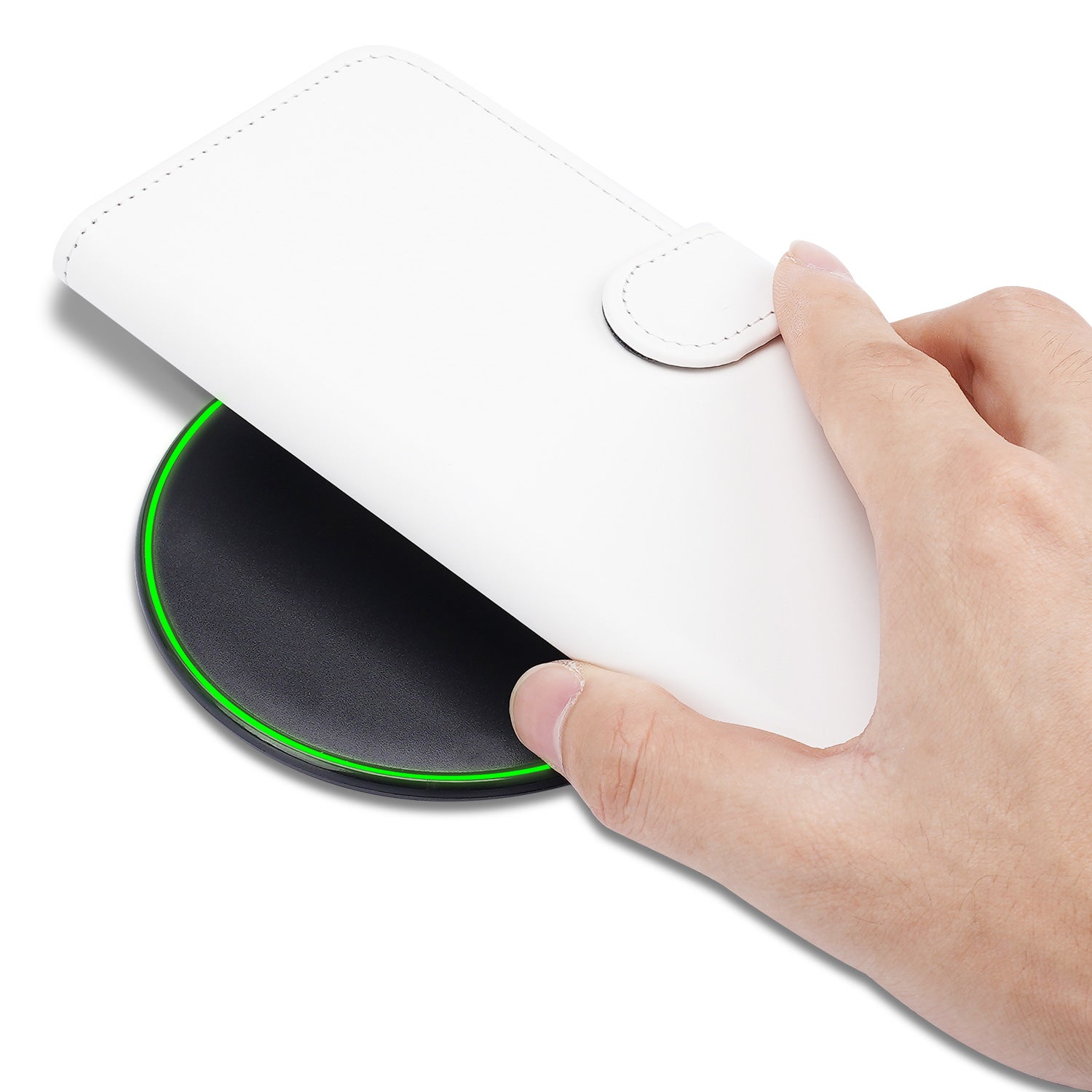 Book Case Telefoonhoesje voor de iPhone 15 Pro Max Wit met Pasjeshouder