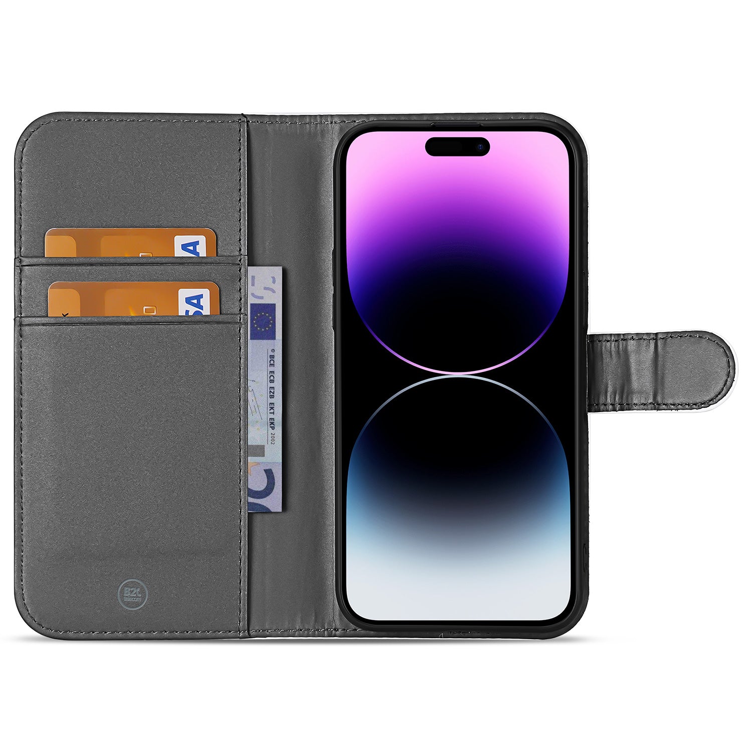 Book Case Telefoonhoesje voor de iPhone 15 Pro Max Wit met Pasjeshouder