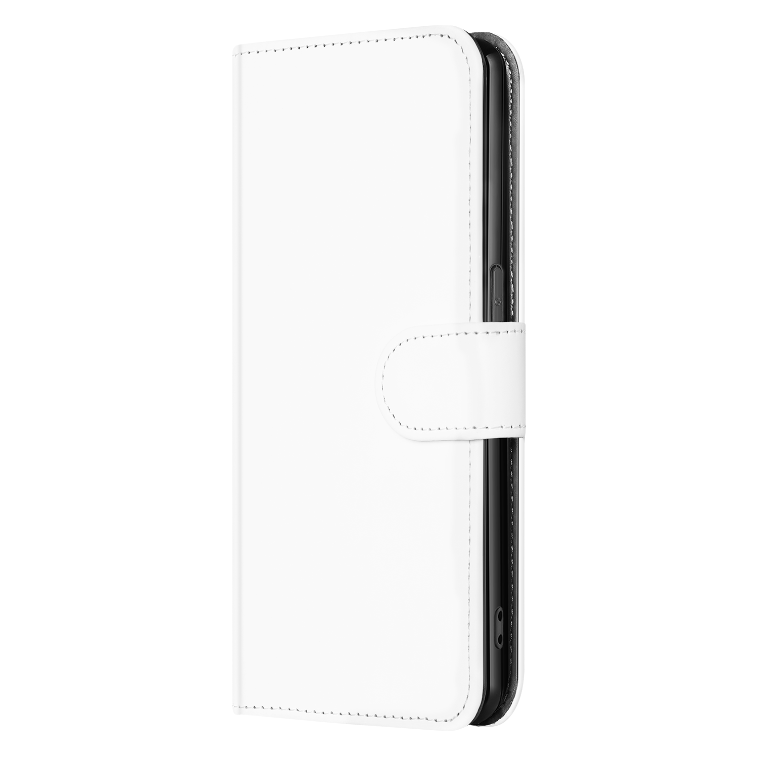 Book Case Telefoonhoesje voor de iPhone 15 Pro Wit met Pasjeshouder