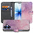 Apple iPhone 17 Book Case iPhone 17 Pink Purple Paint voorkant zijkant binnenkant
