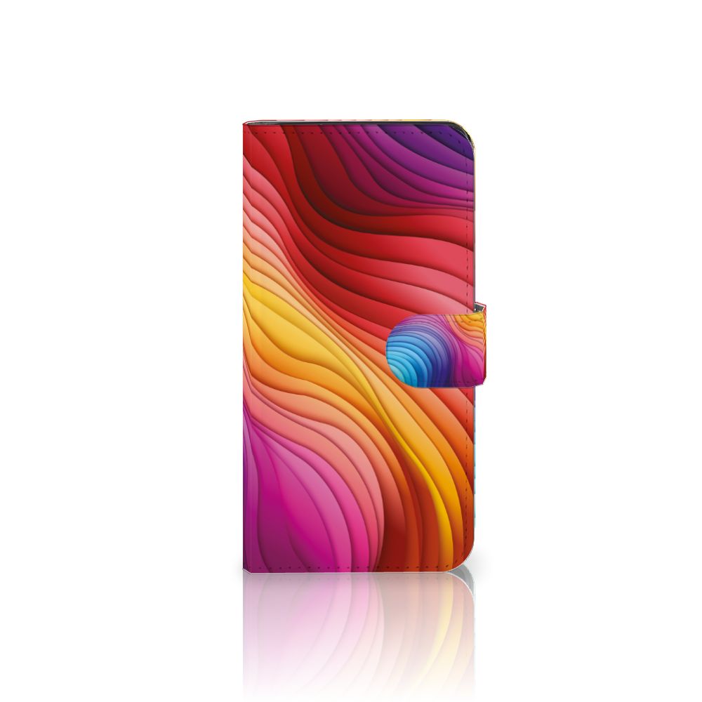 Google Pixel 8A Book Case Regenboog design kleurrijk aanzicht