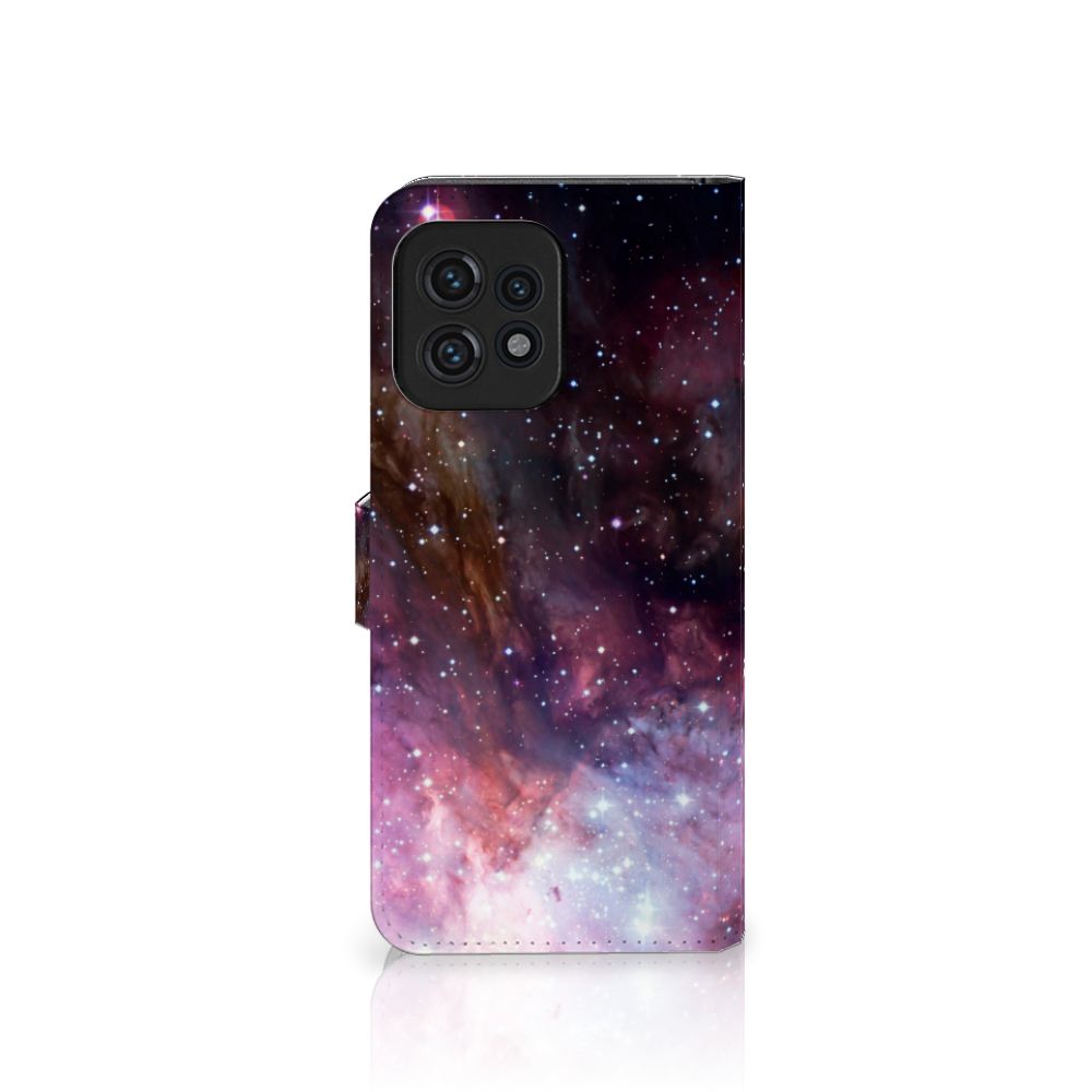 Book Case voor Motorola Edge 40 Pro Galaxy met een prachtig heelal design 🌌, biedt gebruiksgemak, bescherming en stijl.