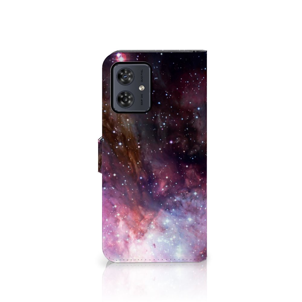 Book Case voor Motorola Moto G54 Galaxy heelal design achterkant