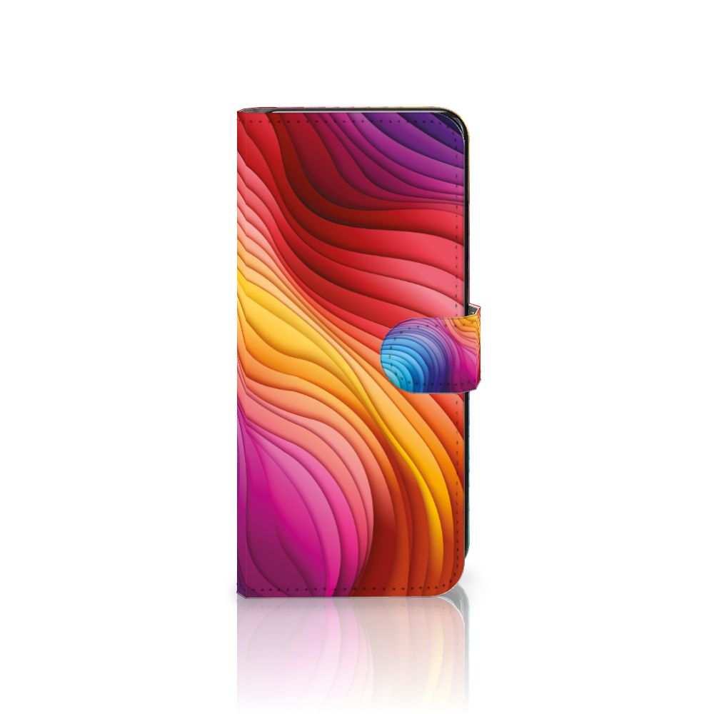 Motorola Moto G72 Book Case Regenboog zijaanzicht