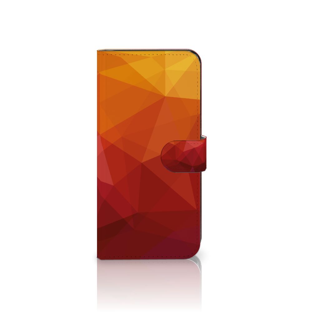 Motorola Moto G73 Book Case Polygon Red voorkant