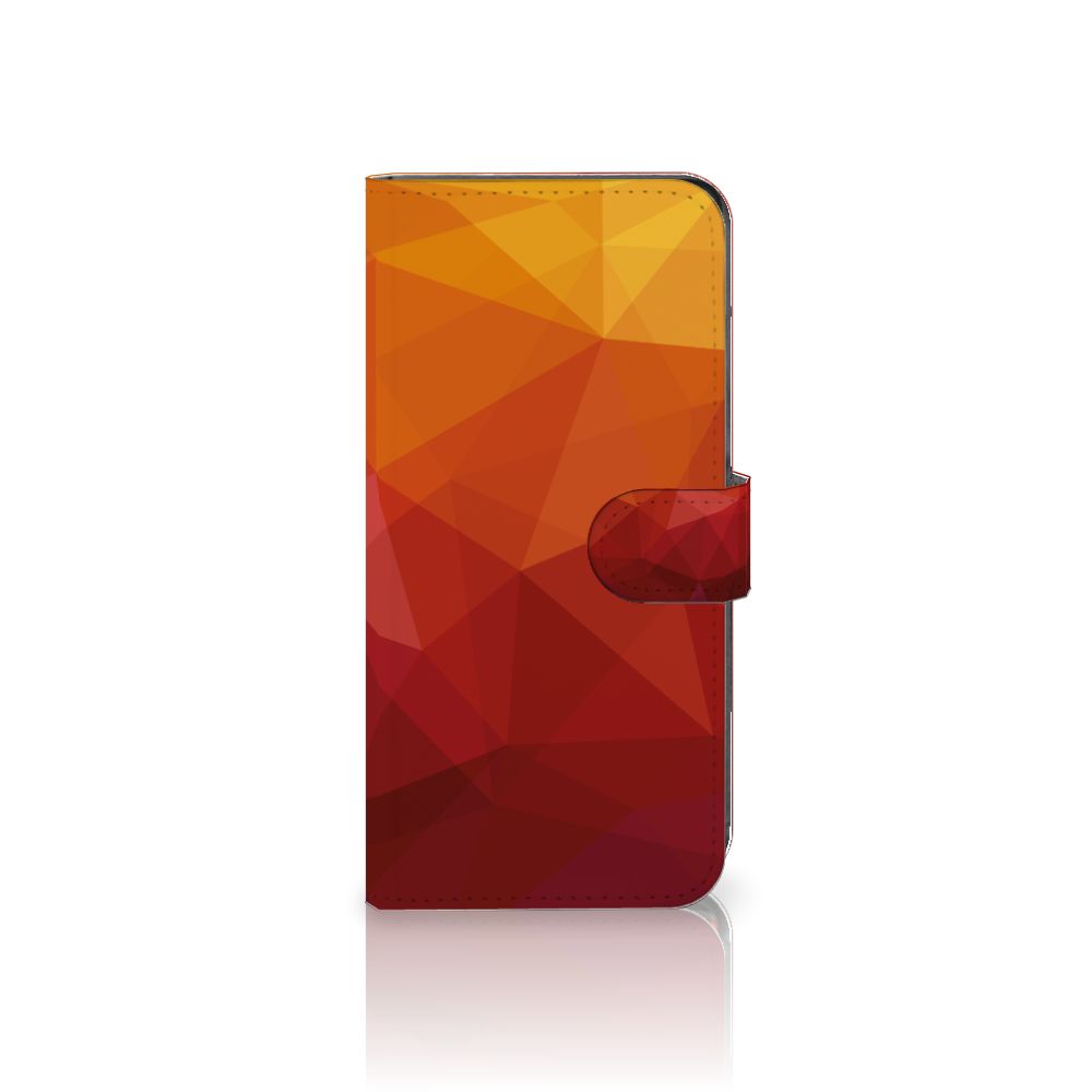 Motorola Moto G85 Book Case Polygon Red voorkant abstracte vormen