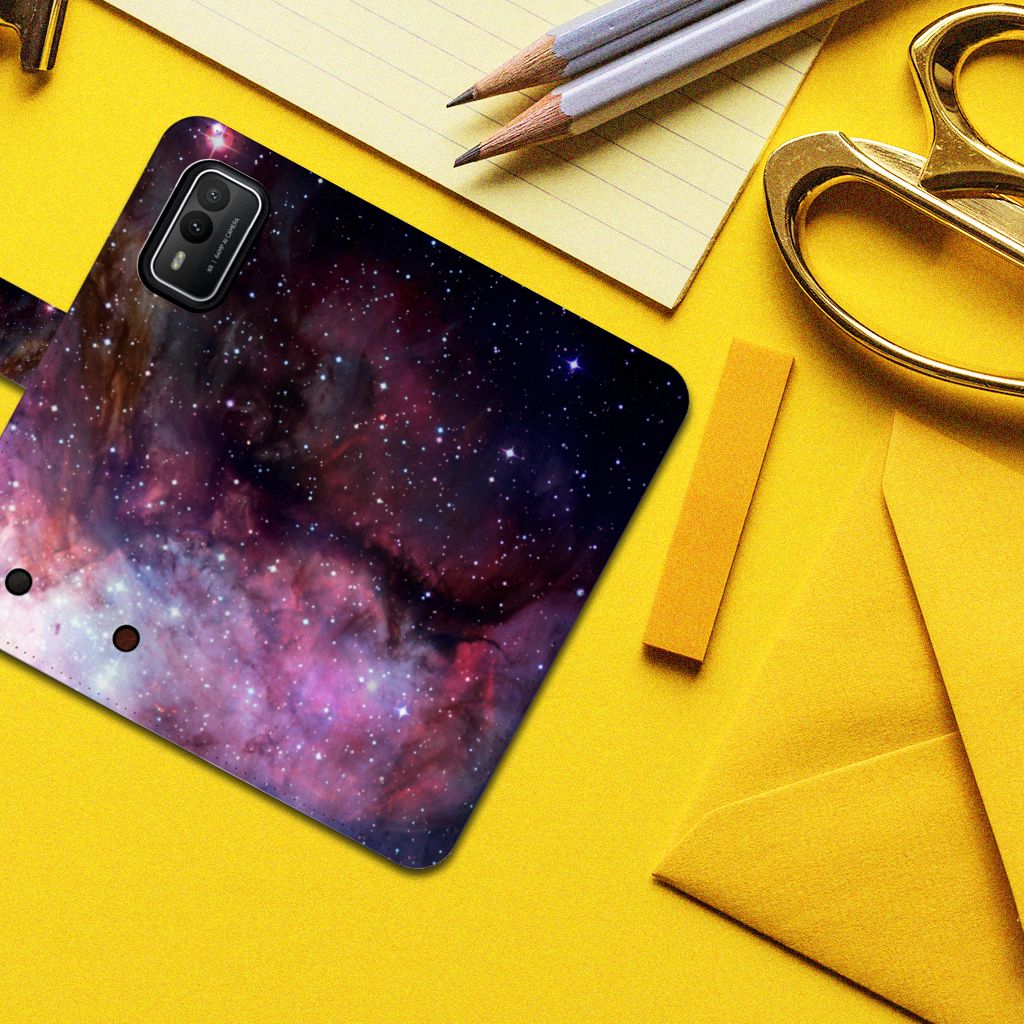 Nokia XR21 Book Case Galaxy design heelal aanzicht
