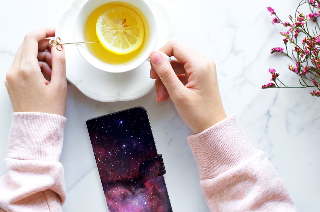 Nokia XR21 Galaxy Book Case heelal design aanzicht