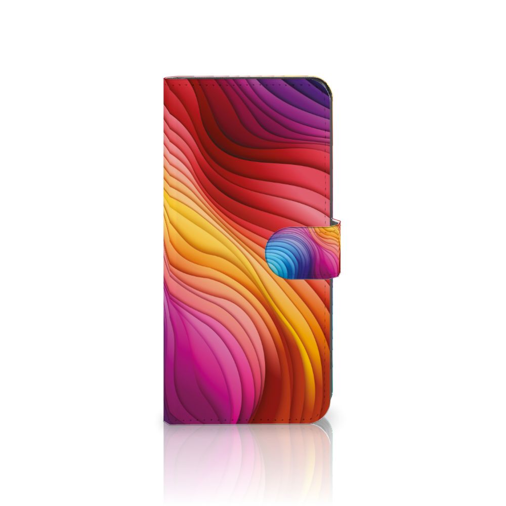 OPPO Find X6 Book Case voor OPPO Find X6 Regenboog design kleurverloop aanzicht