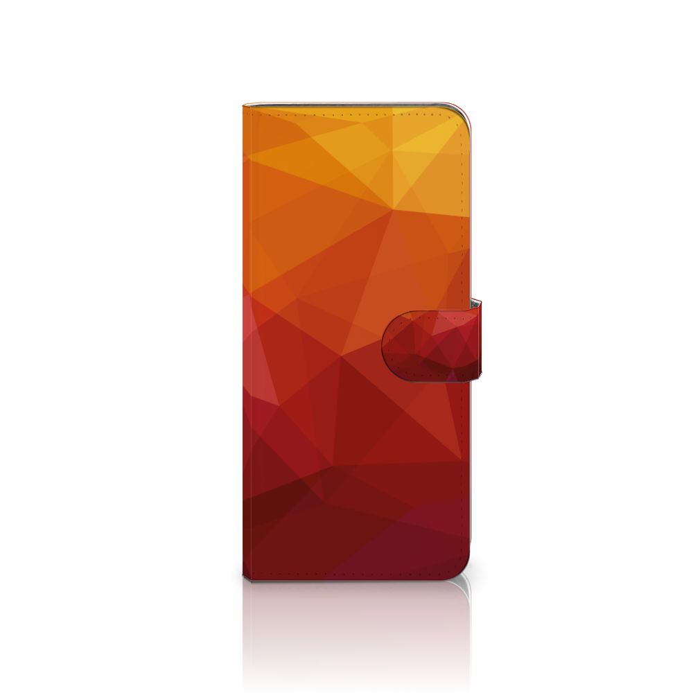 OnePlus 13 Book Case Polygon Red abstracte vormen design voorkant