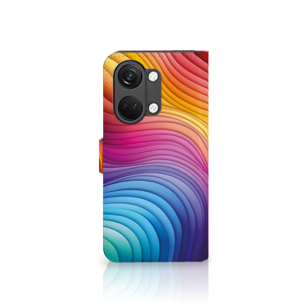 OnePlus Nord 3 Book Case voor OnePlus Nord 3 Regenboog zijaanzicht