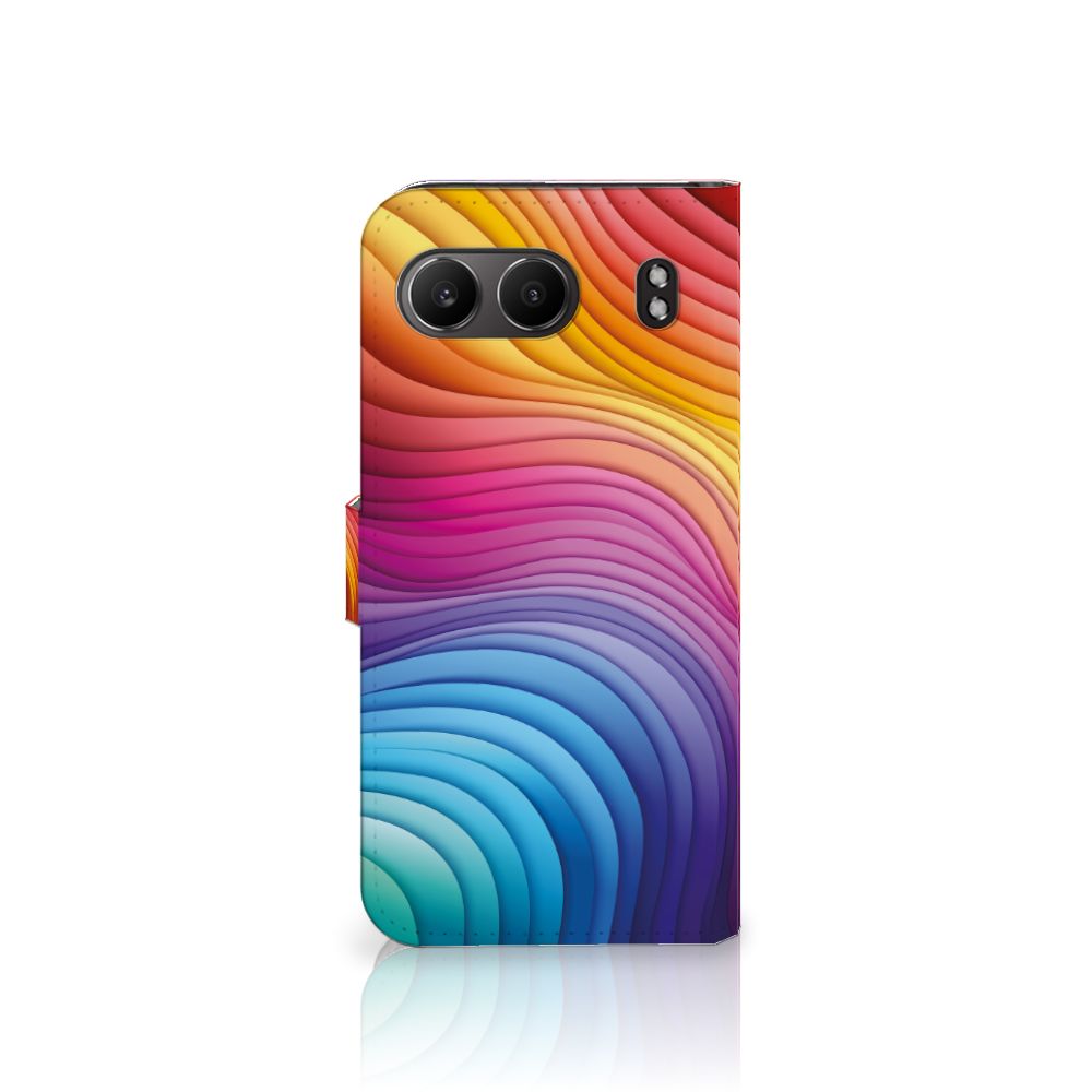 OnePlus Nord 4 Book Case Regenboog designkleur aanzicht