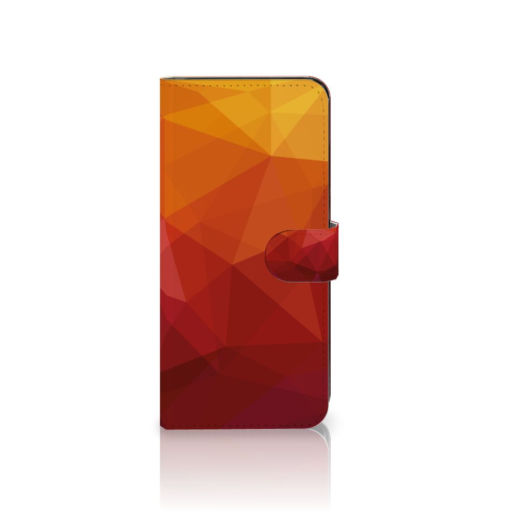 OnePlus Nord CE 3 Lite Book Case Polygon Red design abstract kleuren aanzicht