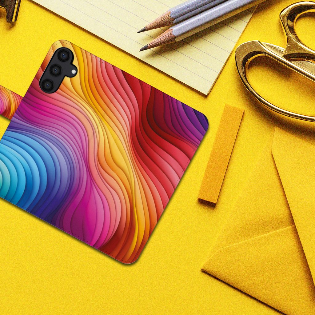 Book Case voor Samsung Galaxy A15 Regenboog