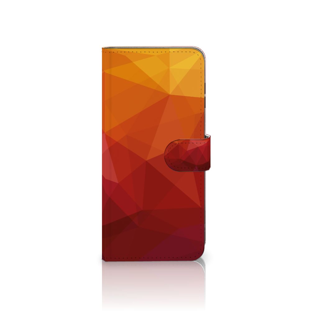 Samsung Galaxy A16 4G/5G Book Case Polygon Red voorkant abstracte ontwerpen