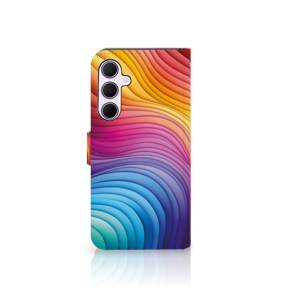 Samsung Galaxy A35 Book Case Regenboog designkleur gradient