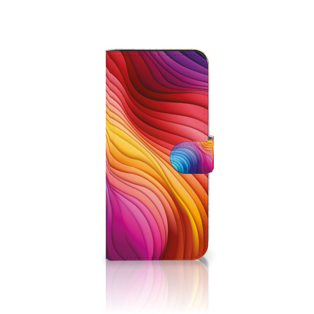 Samsung Galaxy A36 Book Case Regenboog kleurverloop design voorkant