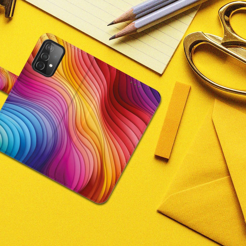 Book Case voor Samsung Galaxy A52 Regenboog