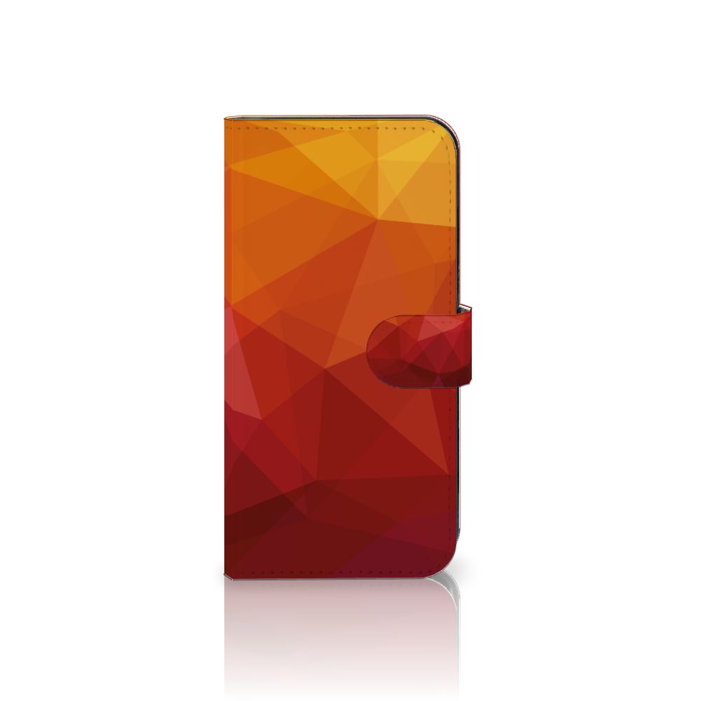 Samsung Galaxy S23 FE Book Case voor Samsung Galaxy S23 FE Polygon Red voorkant