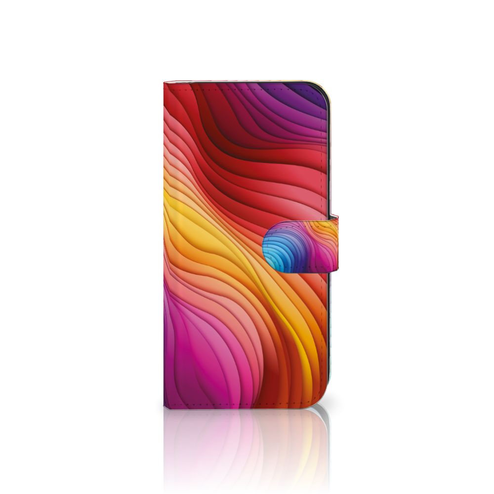 Samsung Galaxy S25 Plus Book Case Regenboog design kleurverloop aanzicht