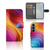 Samsung Galaxy S25 Book Case Regenboog design kleurrijk aanzicht