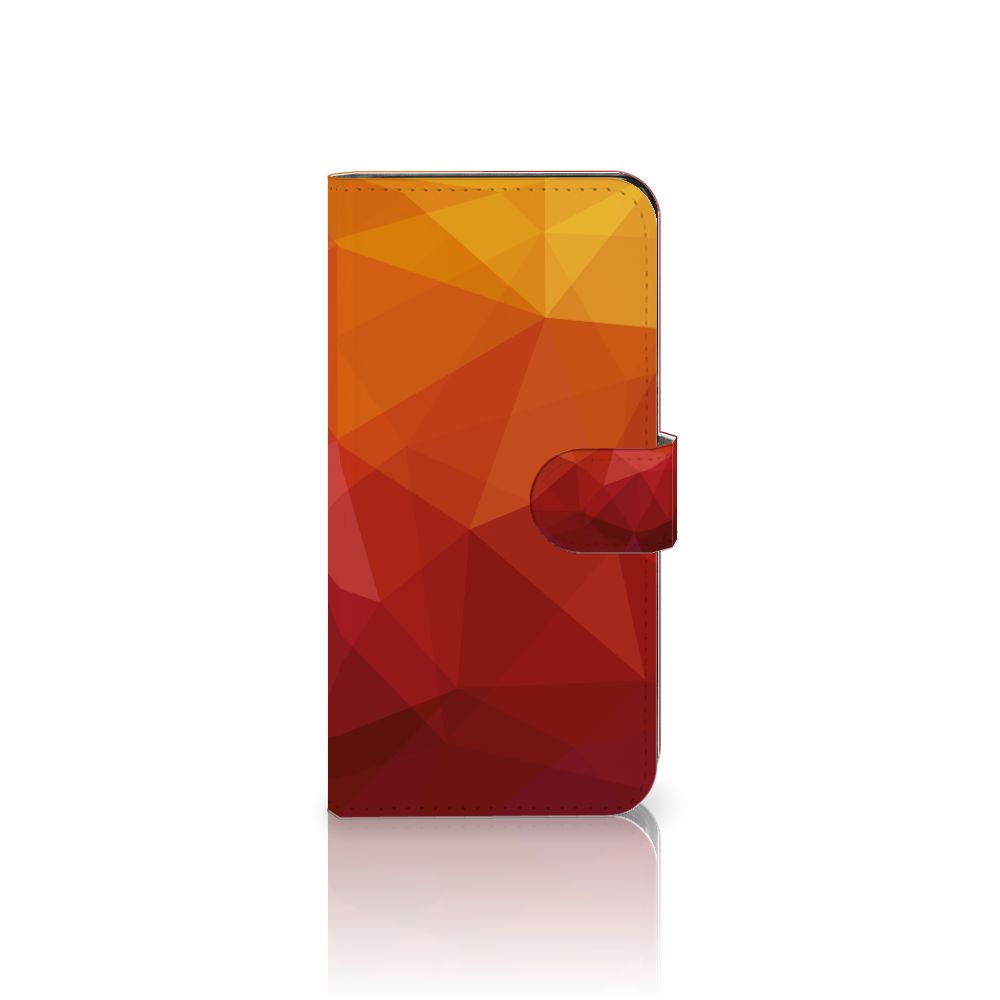 Xiaomi 13 Book Case Polygon Red abstract design voorkant