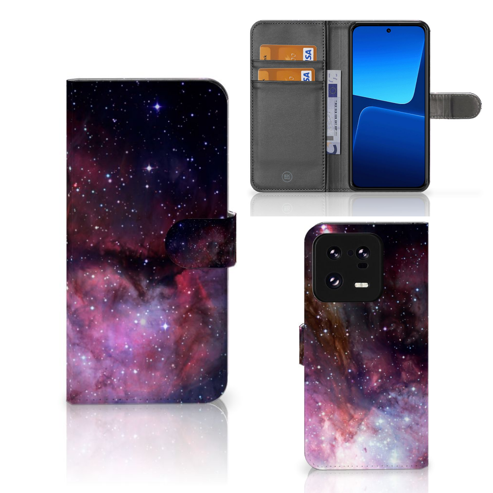 Xiaomi 13 Pro Book Case voor Xiaomi 13 Pro Galaxy design heelal aanzicht