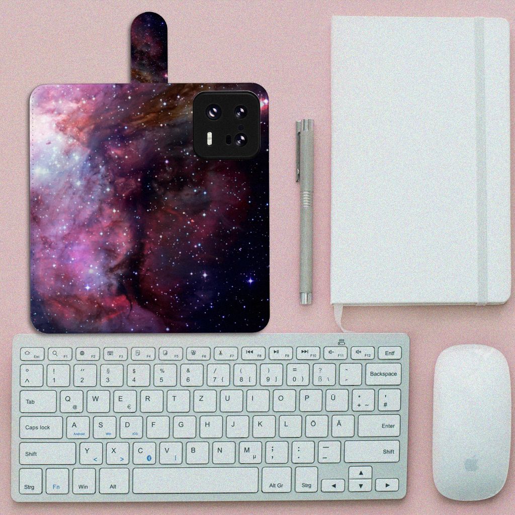 Xiaomi 13 Pro Book Case voor Xiaomi 13 Pro Galaxy heelal design bovenaanzicht