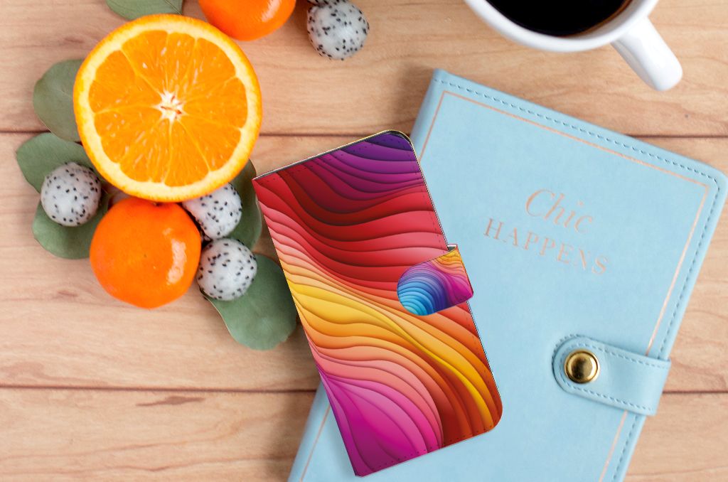Xiaomi 13 Book Case voor Xiaomi 13 Regenboog designkleur aanzicht