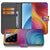Xiaomi 15 Book Case voor Xiaomi 15 Regenboog design voorzijde