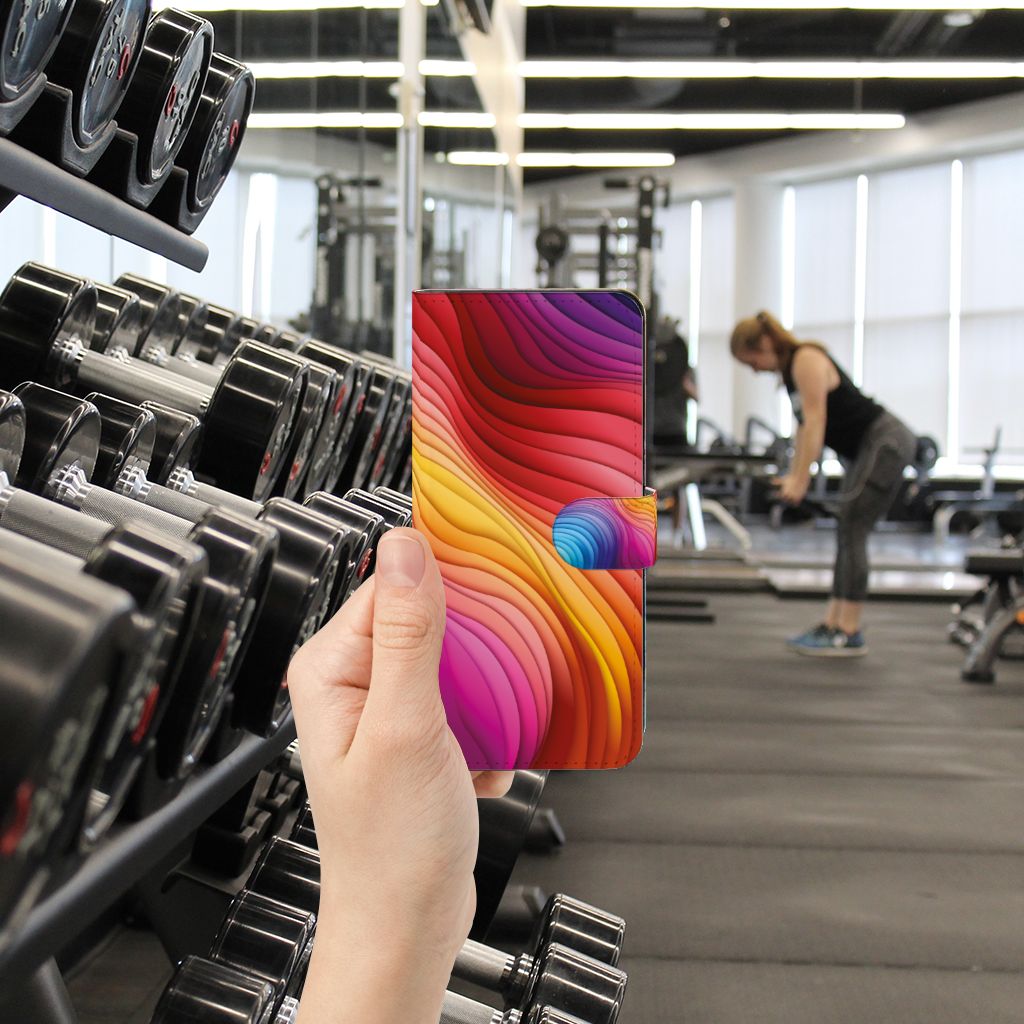 Book Case voor Xiaomi Redmi Note 12 5G | Poco X5 Regenboog hand gym interieur
