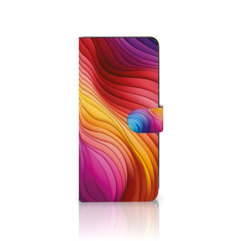 Book Case voor Xiaomi Redmi Note 12 5G | Poco X5 Regenboog design kleuren aanzicht