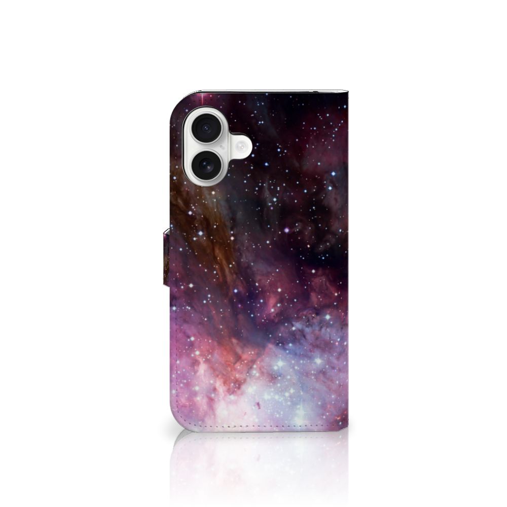 Apple iPhone 16 Plus Book Case Galaxy design achteraanzicht