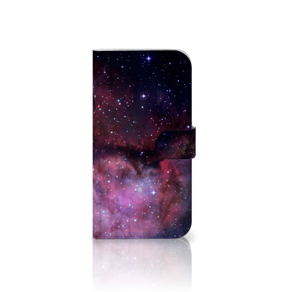 Book Case voor iPhone 16 Plus Galaxy Galaxy design bookcase aanzicht