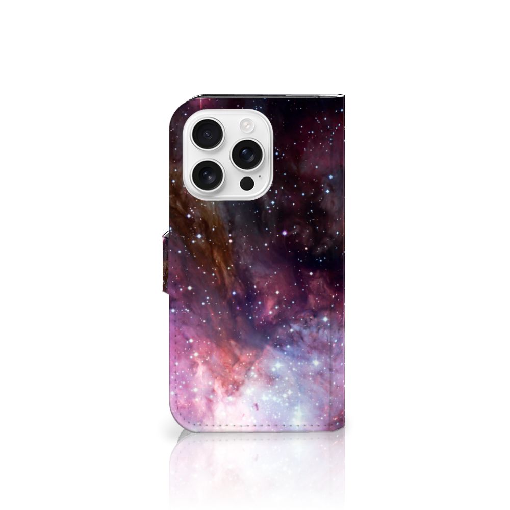 iPhone 16 Pro Book Case Galaxy design ruimte aanzicht