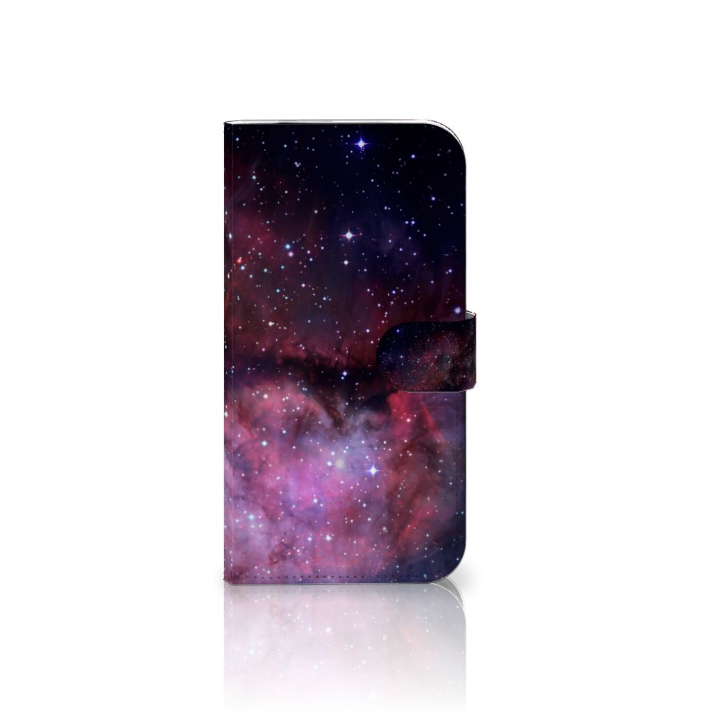 Book Case voor iPhone 16 Pro Max Galaxy heelal design vooraan