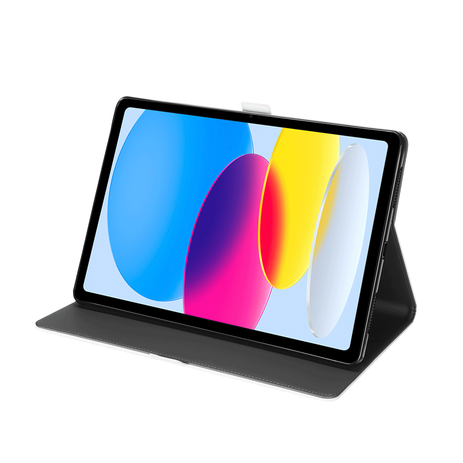 Book Cover Case voor de Apple iPad (2022) 10.9 Wit met Standaardfunctie