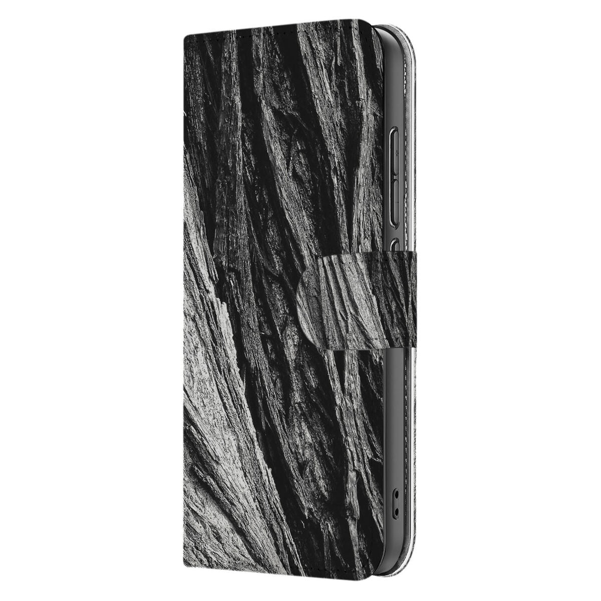 OPPO Reno 13 Pro Book Style Case Boomschors Grijs aanzicht