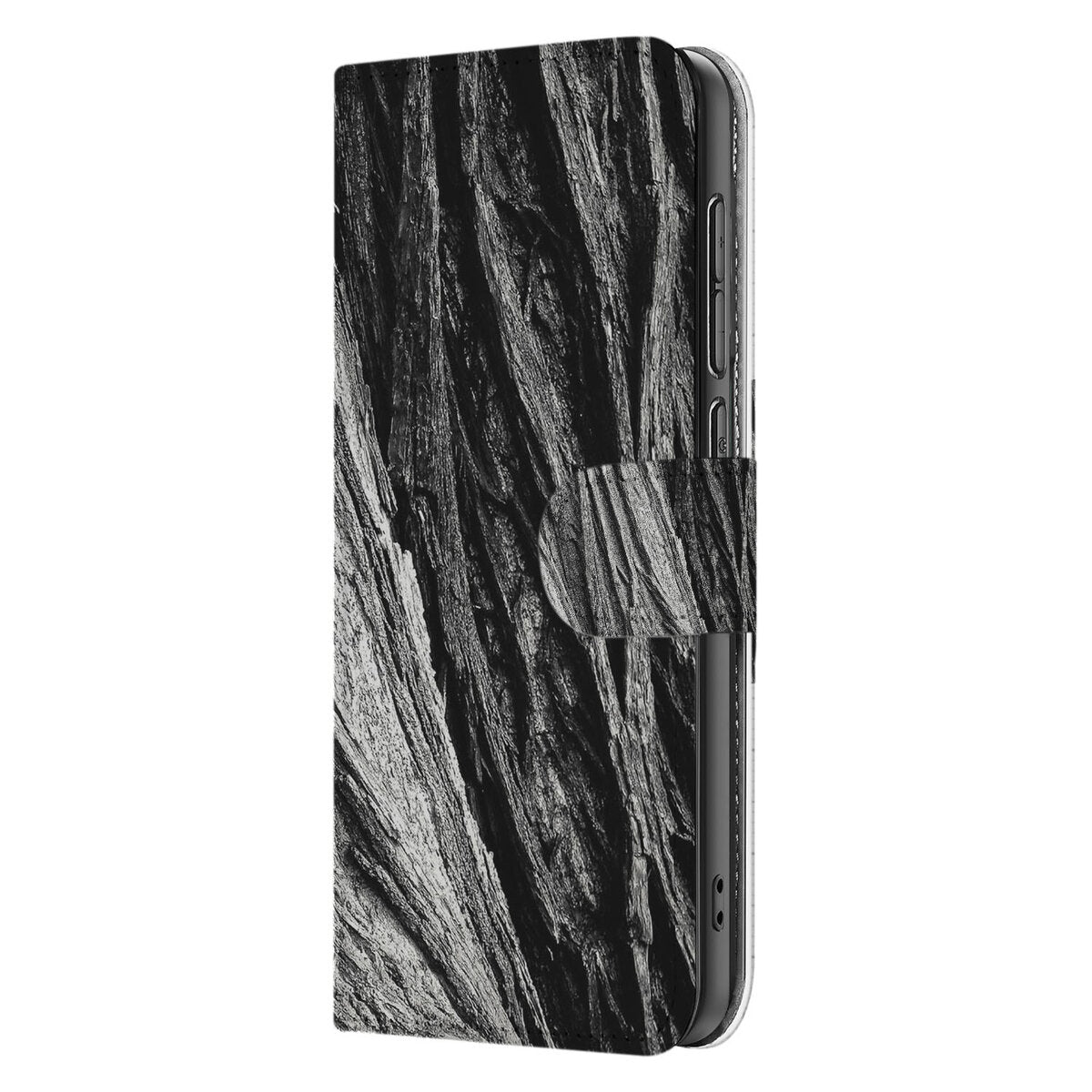 Samsung Galaxy S25 Edge Book Style Case Boomschors Grijs zijkant