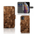 Book Style Case voor Apple iPhone 11 Wooden Cubes - unieke houten hoes met een prachtig design van houten blokken.