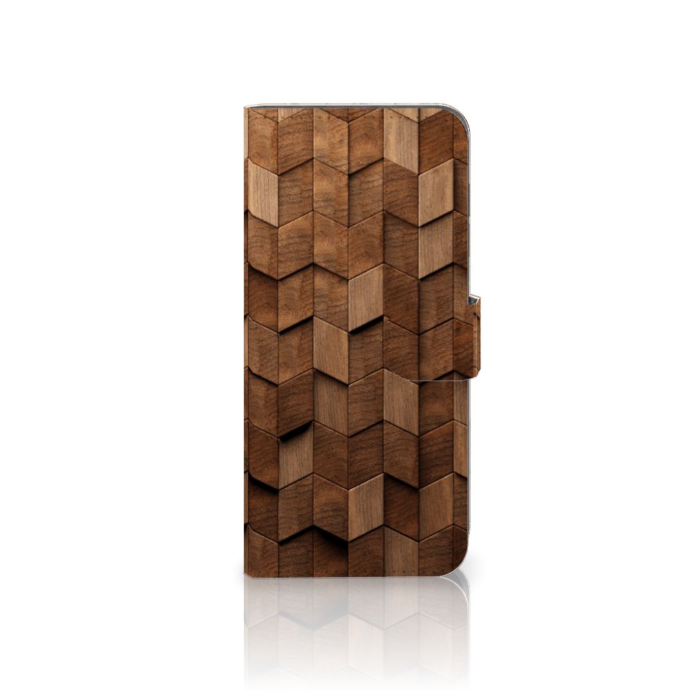 Fairphone 5 Book Style Case voor Fairphone 5 Wooden Cubes voorkant