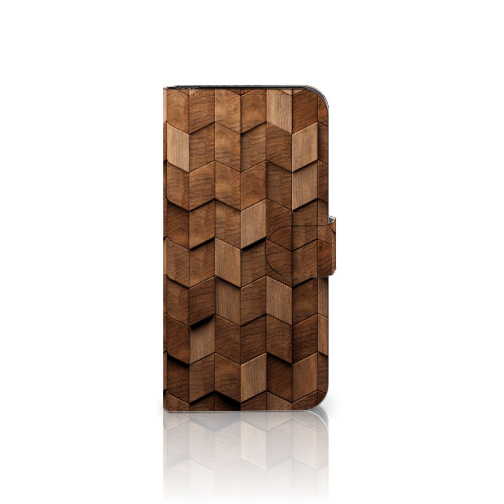 Google Pixel 9 | 9 Pro Book Style Case Wooden Cubes voorkant