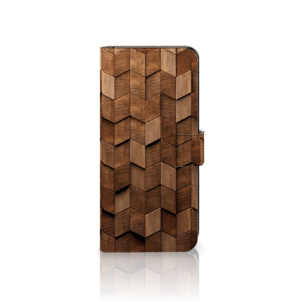Nokia 7.2 Nokia 6.2 Book Style Case Wooden Cubes voorkant