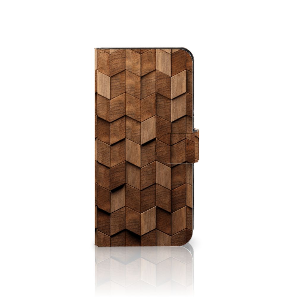 OPPO Reno8 T 5G Book Style Case voor OPPO Reno8 T 5G Wooden Cubes voorkant