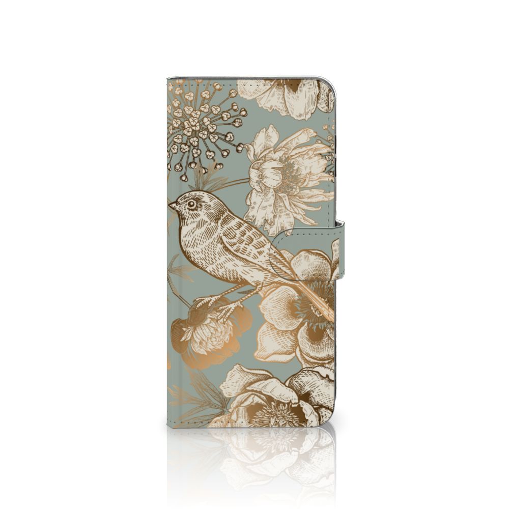 Samsung Galaxy A16 4G/5G Book Style Case voor Samsung Galaxy A16 4G/5G Bird Flowers voorkant